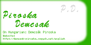 piroska demcsak business card